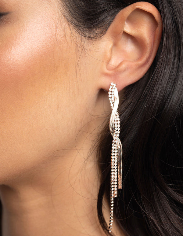Buy Djula Rose Gold Snake Diamonds Bar Single Earring in 18kt Rose Gold for  Women in UAE | Ounass